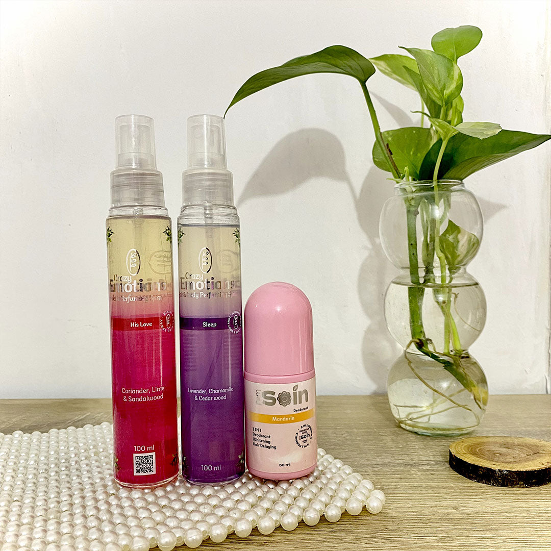 Bikini & PMS Kit مزيل عرق البيكيني + بخاخ شعر و عطر للبيكيني